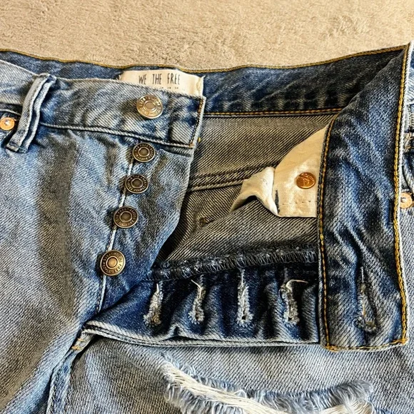 We The Free Free People Distressed Denim Shorts - Picture 5 of 11